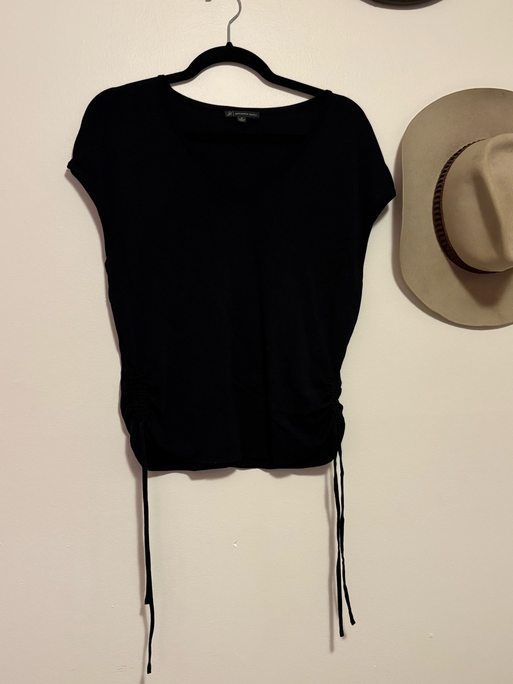 Adrianna Papell Sleeveless V-Neck Side Tie Top